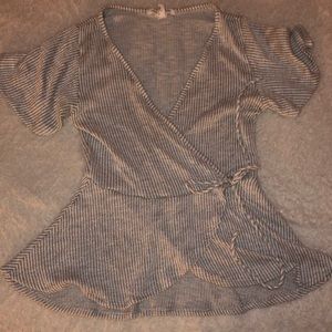 Gray Striped Top! (3/$9!)